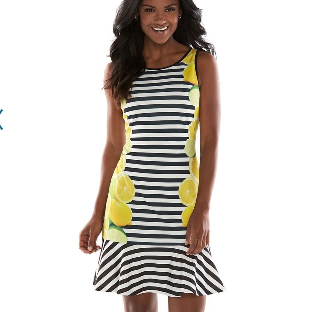 ELLE // striped lemons and limes dress